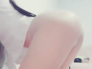 Sempurna gadis cina dildo merah muda dan tetes lilin